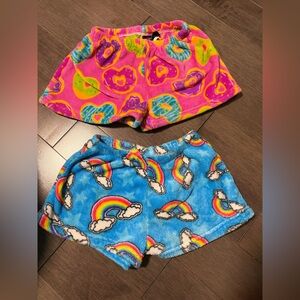 PJ Cozy Bottoms Shorts Size girls 7/8 GUC!! Fuzzies by Confetti
